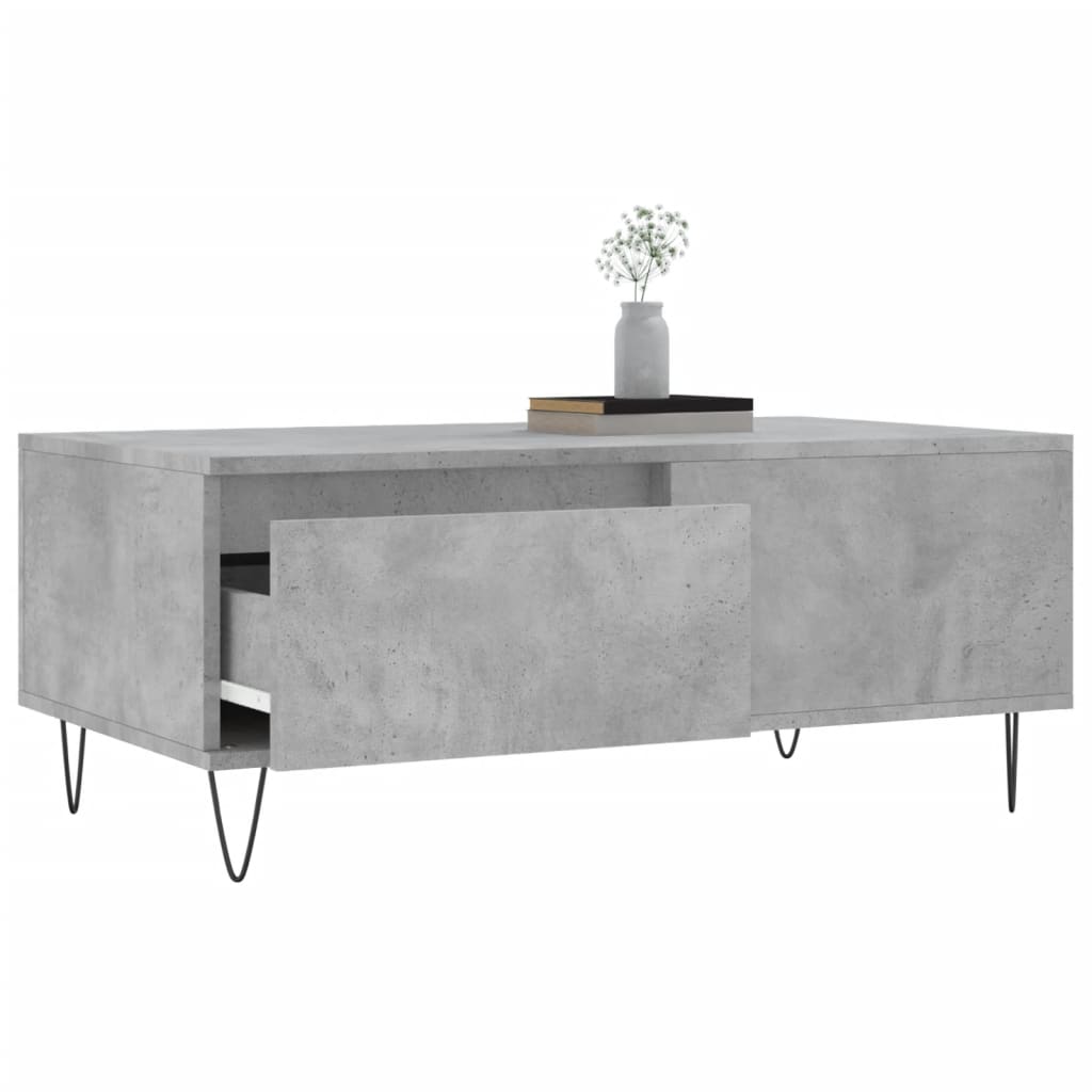Vidaxl salontafel 90x50x36,5 cm bewerkt hout betongrijs