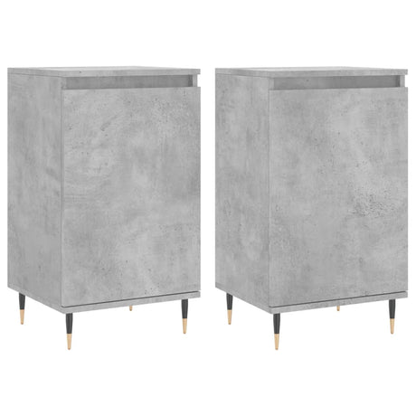 Vidaxl dressoirs 2 st 40x35x70 cm bewerkt hout betongrijs