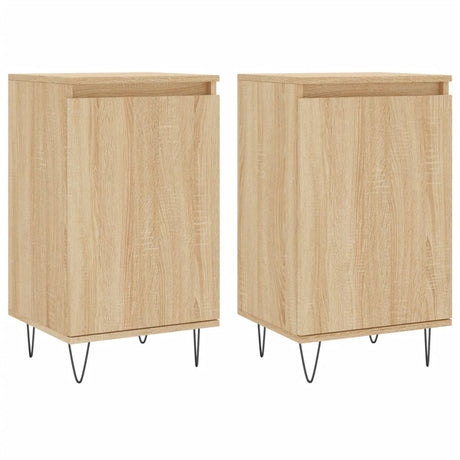 Vidaxl dressoirs 2 st 40x35x70 cm bewerkt hout sonoma eikenkleurig