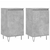 Vidaxl dressoirs 2 st 40x35x70 cm bewerkt hout betongrijs