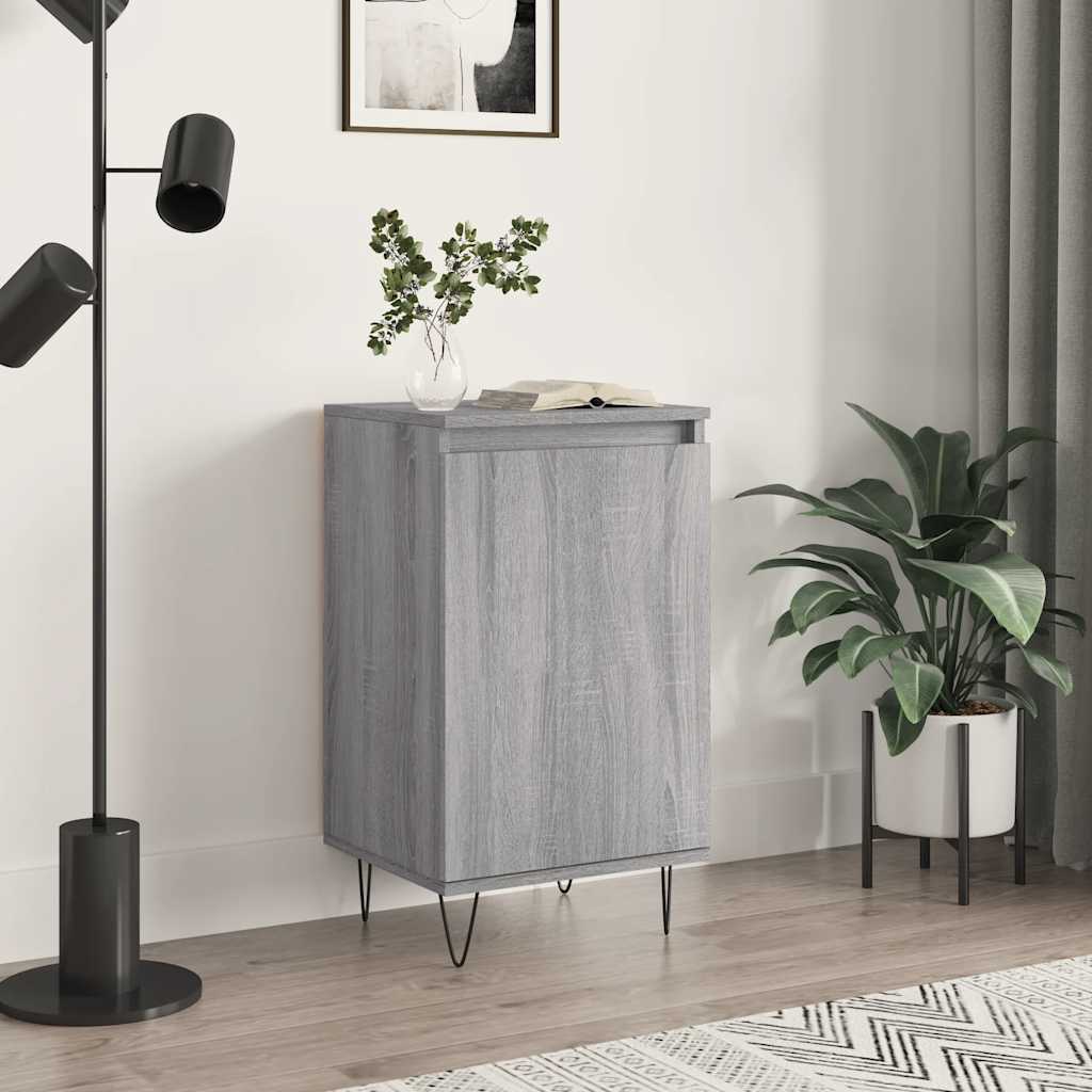 Vidaxl dressoir 40x35x70 cm bewerkt hout grijs sonoma
