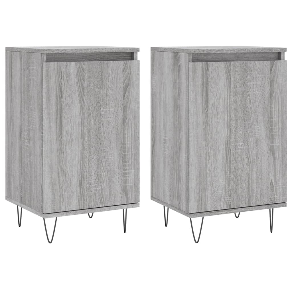 Vidaxl dressoirs 2 st 40x35x70 cm bewerkt hout grijs sonoma