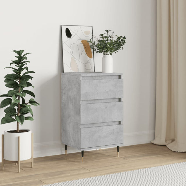 Vidaxl dressoir 40x35x70 cm bewerkt hout betongrijs