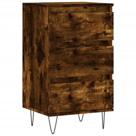 Vidaxl dressoir 40x35x70 cm bewerkt hout gerookt eikenkleurig