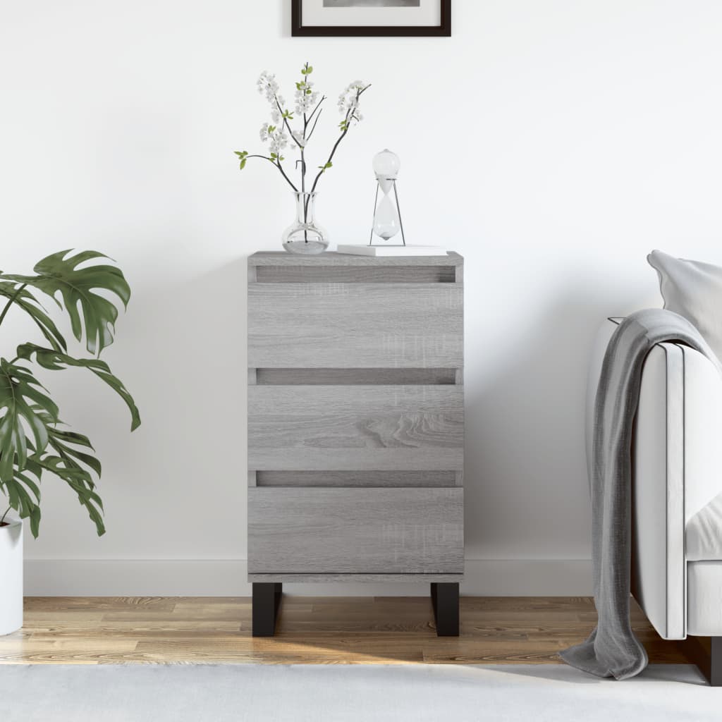 Vidaxl dressoir 40x35x70 cm bewerkt hout grijs sonoma
