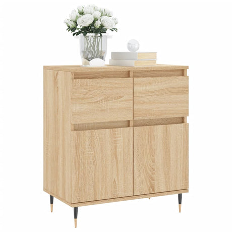 Vidaxl dressoir 60x35x70 cm bewerkt hout sonoma eikenkleurig