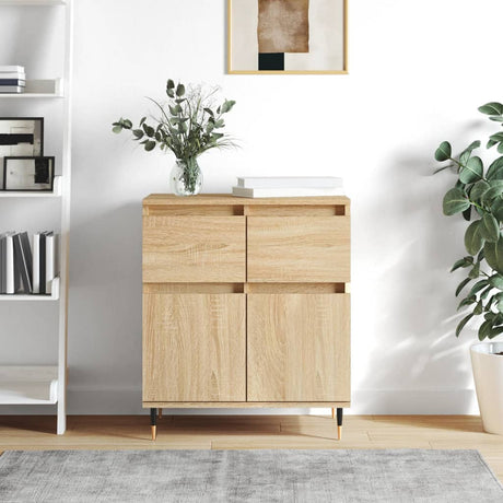 Vidaxl dressoir 60x35x70 cm bewerkt hout sonoma eikenkleurig
