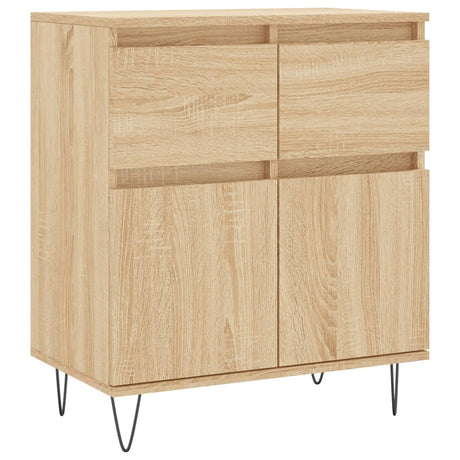 Vidaxl dressoir 60x35x70 cm bewerkt hout sonoma eikenkleurig