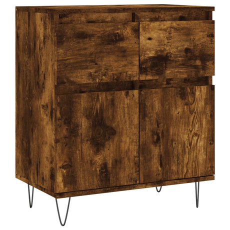 Vidaxl dressoir 60x35x70 cm bewerkt hout gerookt eikenkleurig