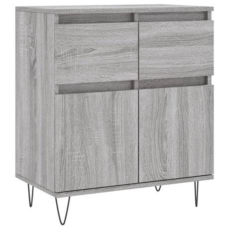 Vidaxl dressoir 60x35x70 cm bewerkt hout grijs sonoma eikenkleurig