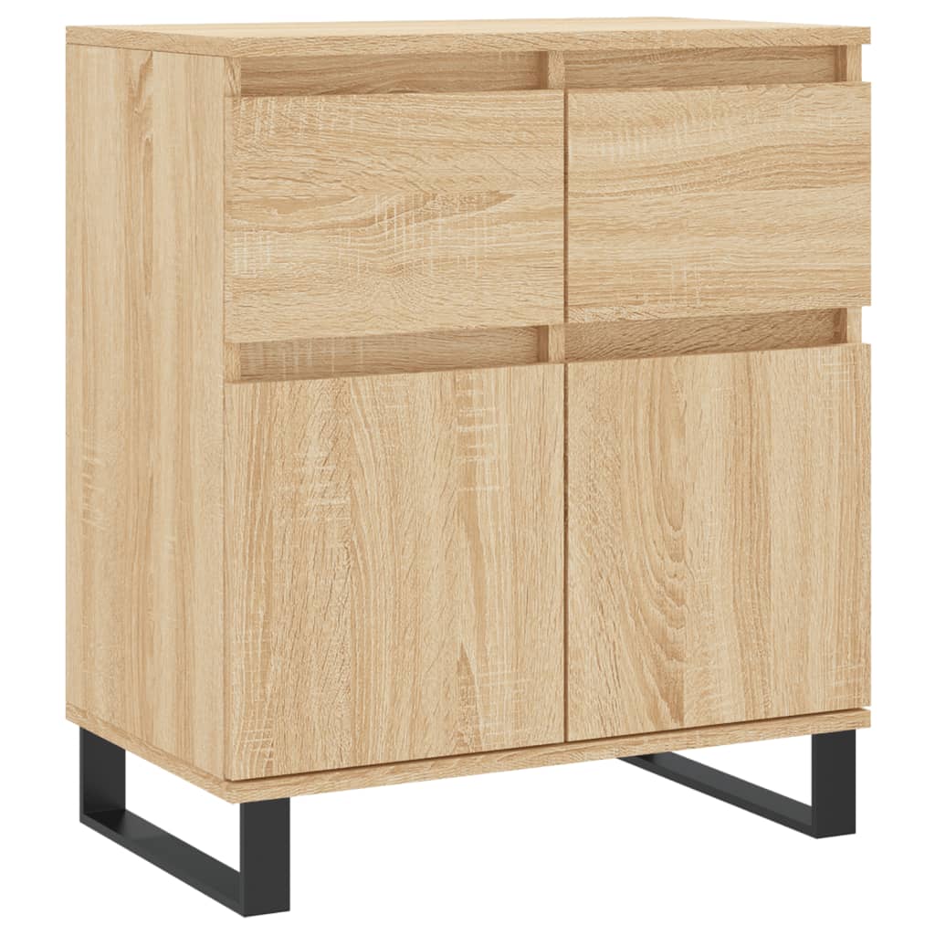 Vidaxl dressoir 60x35x70 cm bewerkt hout sonoma eikenkleurig