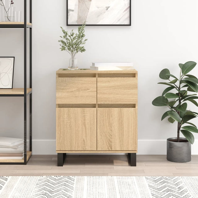 Vidaxl dressoir 60x35x70 cm bewerkt hout sonoma eikenkleurig