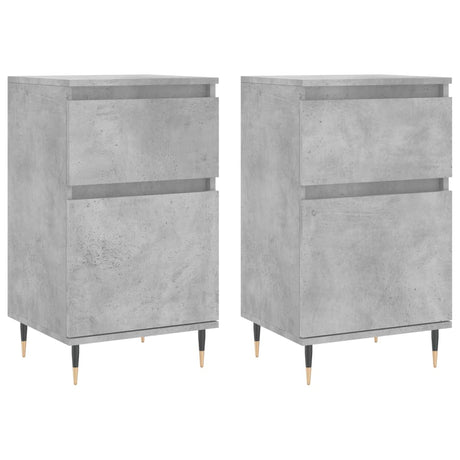 Vidaxl dressoirs 2 st 40x35x70 cm bewerkt hout betongrijs