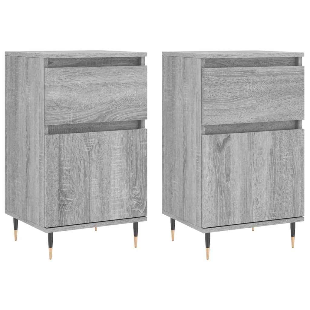 Vidaxl dressoirs 2 st 40x35x70 cm bewerkt hout grijs sonoma
