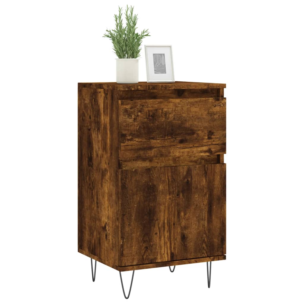 Vidaxl dressoirs 2 st 40x35x70 cm bewerkt hout gerookt eikenkleurig