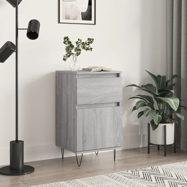 Vidaxl dressoir 40x35x70 cm bewerkt hout grijs sonoma