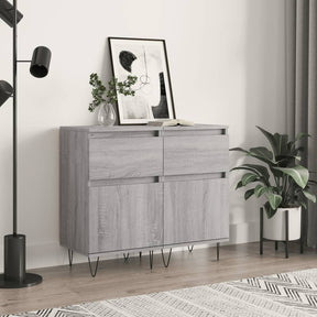 Vidaxl dressoirs 2 st 40x35x70 cm bewerkt hout grijs sonoma