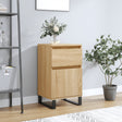 Vidaxl dressoir 40x35x70 cm bewerkt hout sonoma eikenkleurig