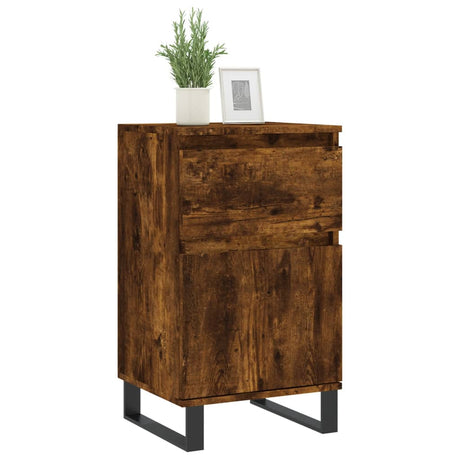 Vidaxl dressoir 40x35x70 cm bewerkt hout gerookt eikenkleurig