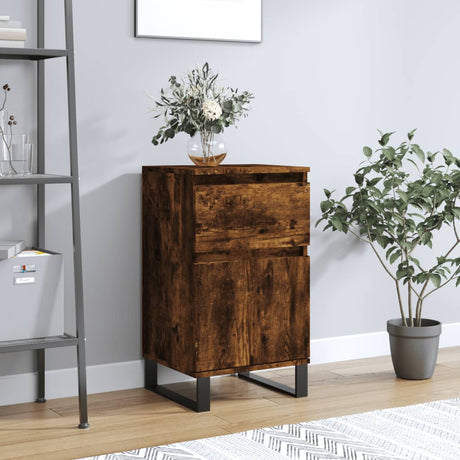 Vidaxl dressoir 40x35x70 cm bewerkt hout gerookt eikenkleurig