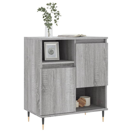 Vidaxl dressoir 60x35x70 cm bewerkt hout grijs sonoma eikenkleurig