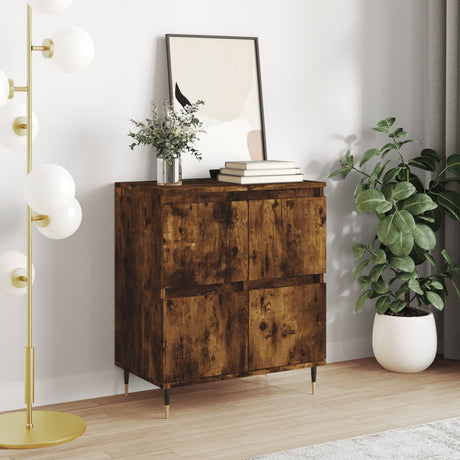 Vidaxl dressoir 60x35x70 cm bewerkt hout gerookt eikenkleurig
