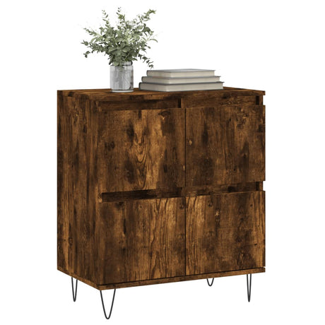 Vidaxl dressoir 60x35x70 cm bewerkt hout gerookt eikenkleurig