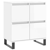 Vidaxl dressoir 60x35x70 cm bewerkt hout hoogglans wit
