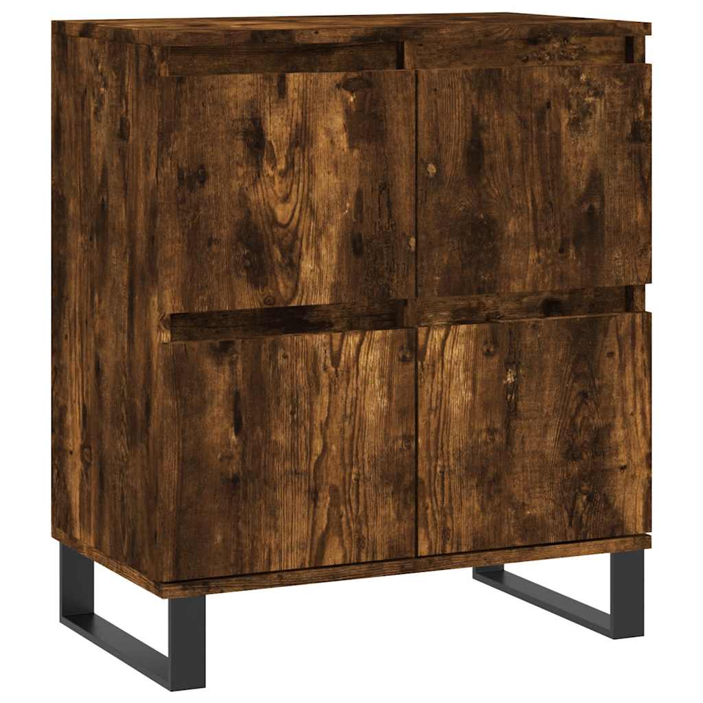 Vidaxl dressoir 60x35x70 cm bewerkt hout gerookt eikenkleurig