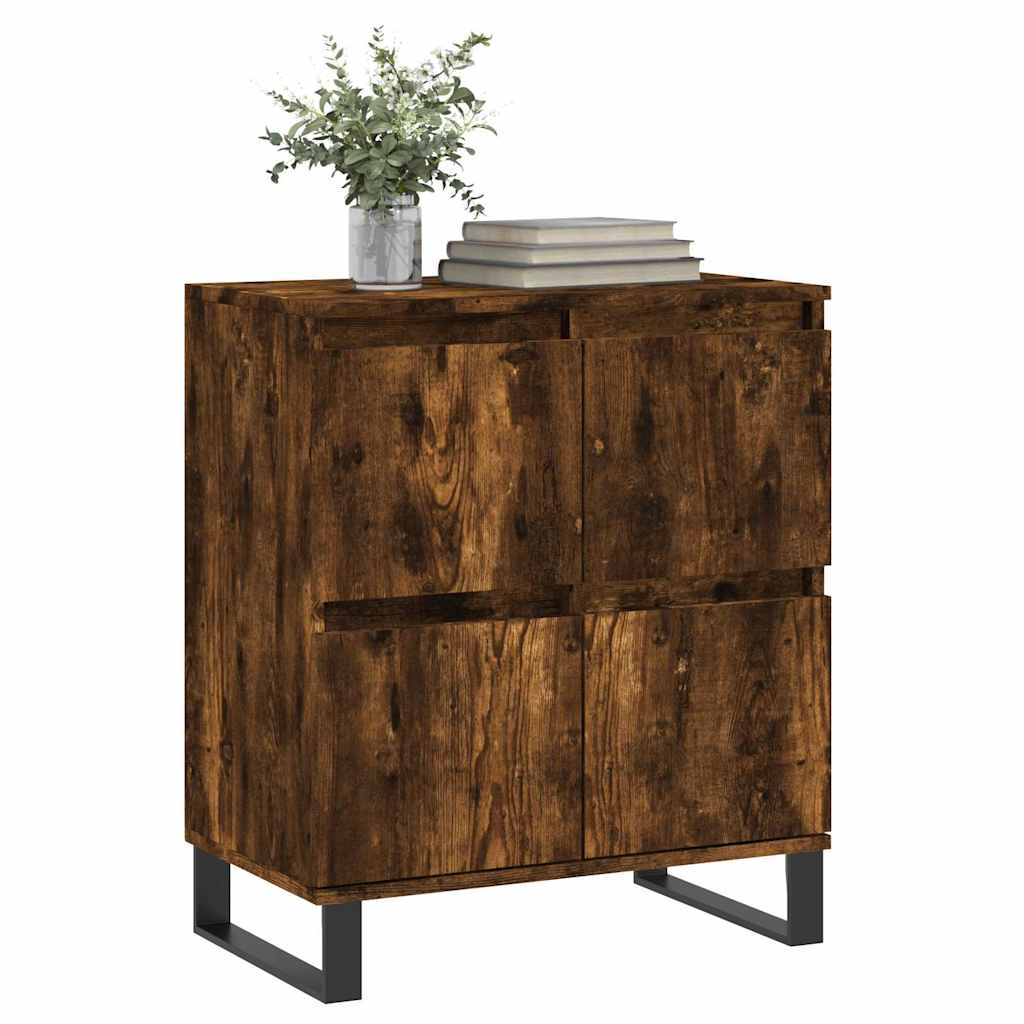 Vidaxl dressoir 60x35x70 cm bewerkt hout gerookt eikenkleurig