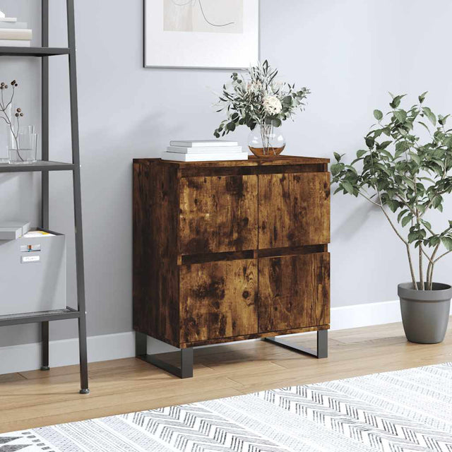Vidaxl dressoir 60x35x70 cm bewerkt hout gerookt eikenkleurig