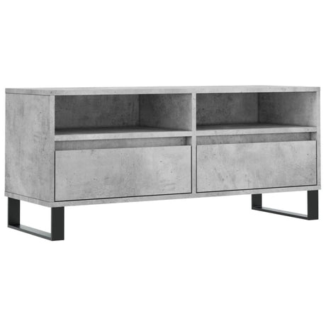 Vidaxl tv-meubel 100x34,5x44,5 cm bewerkt hout betongrijs