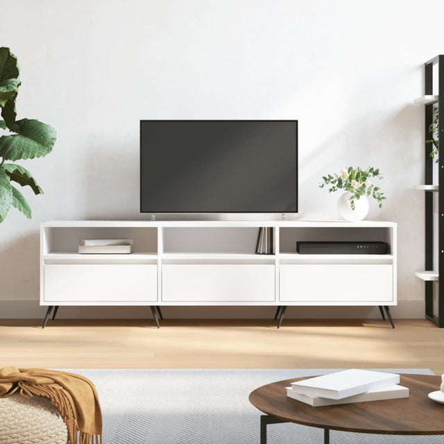 Vidaxl tv-meubel 150x30x44,5 cm bewerkt hout wit