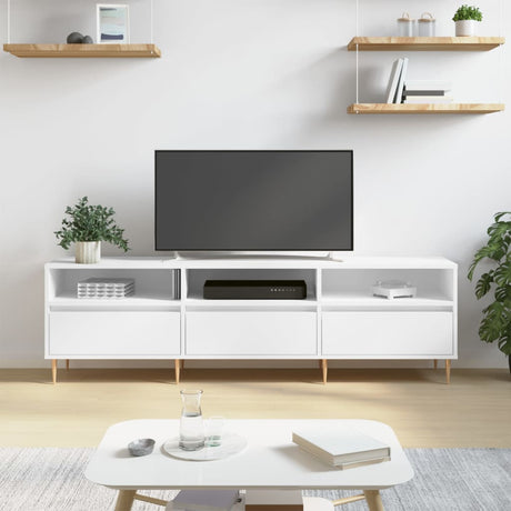 Vidaxl tv-meubel 150x30x44,5 cm bewerkt hout wit
