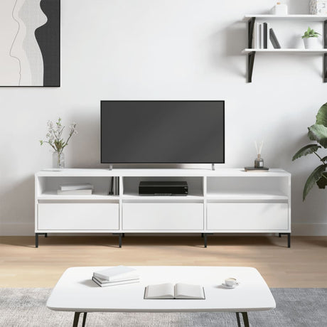 Vidaxl tv-meubel 150x30x44,5 cm bewerkt hout wit