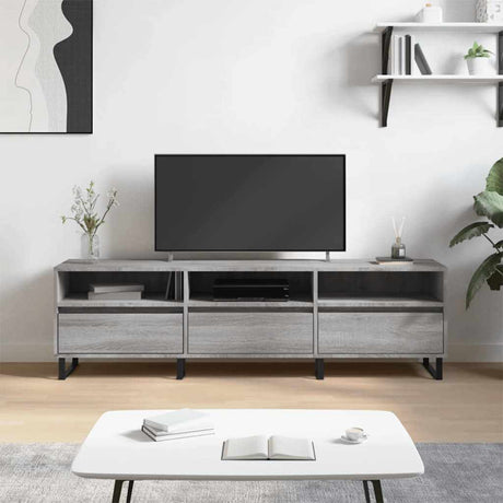 Vidaxl tv-meubel 150x30x44,5 cm bewerkt hout grijs sonoma eikenkleurig