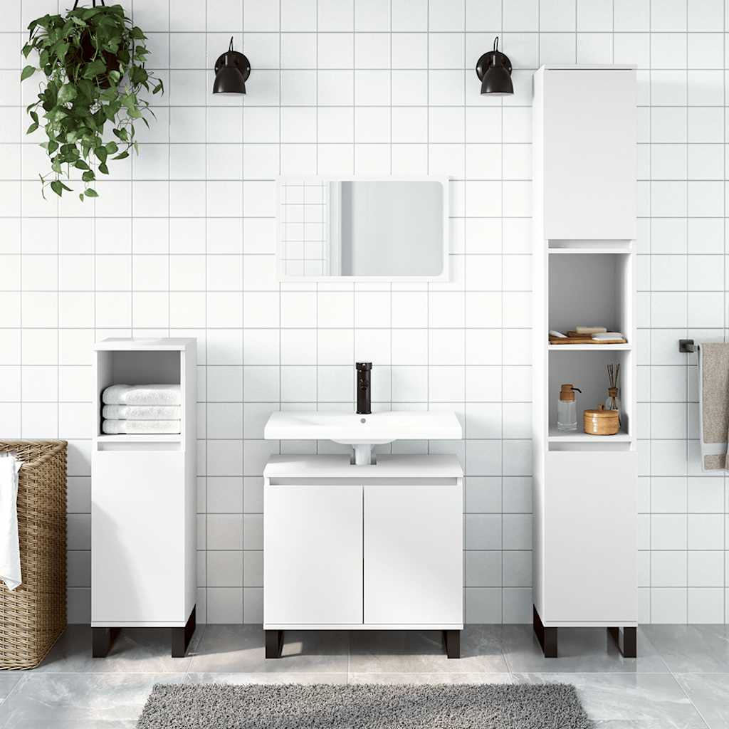 Vidaxl badkamerkast 58x33x60 cm bewerkt hout wit