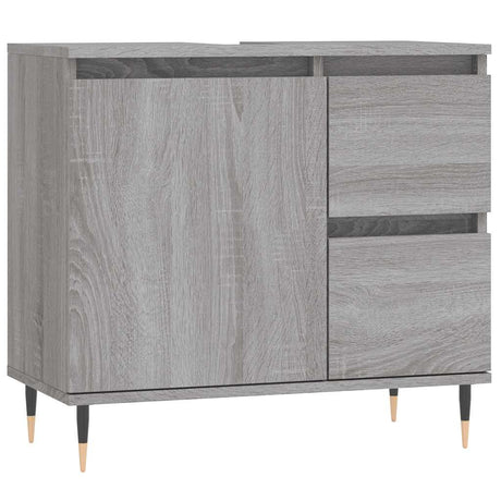 Vidaxl badkamerkast 65x33x60 cm bewerkt hout grijs sonoma eikenkleurig