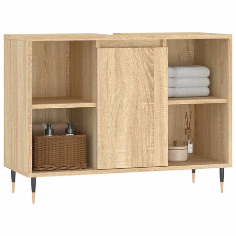 Vidaxl badkamerkast 80x33x60 cm bewerkt hout sonoma eikenkleurig