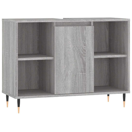 Vidaxl badkamerkast 80x33x60 cm bewerkt hout grijs sonoma eikenkleurig