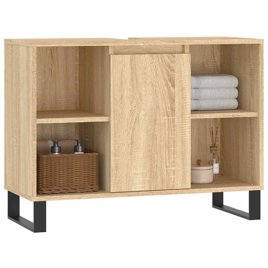 Vidaxl badkamerkast 80x33x60 cm bewerkt hout sonoma eikenkleurig