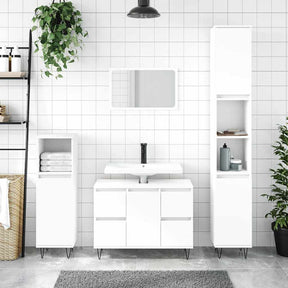 Vidaxl badkamerkast 80x33x60 cm bewerkt hout wit