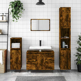 Vidaxl badkamerkast 80x33x60 cm bewerkt hout gerookt eikenkleurig
