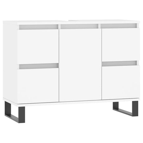 Vidaxl badkamerkast 80x33x60 cm bewerkt hout wit