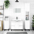 Vidaxl badkamerkast 80x33x60 cm bewerkt hout wit