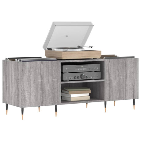 Vidaxl platenkast 121x38x48 cm bewerkt hout grijs sonoma eikenkleurig
