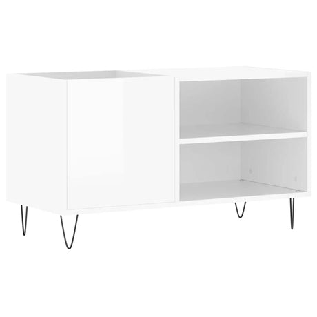 Vidaxl platenkast 85x38x48 cm bewerkt hout hoogglans wit