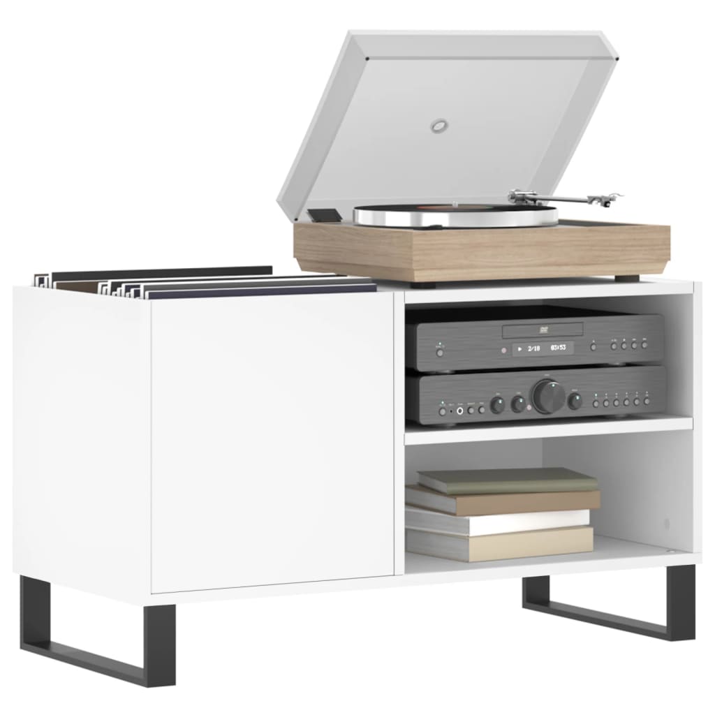 Vidaxl platenkast 85x38x48 cm bewerkt hout wit