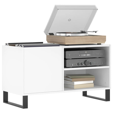 Vidaxl platenkast 85x38x48 cm bewerkt hout wit