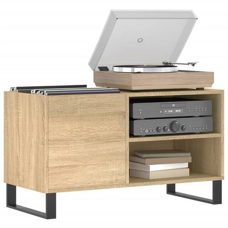 Vidaxl platenkast 85x38x48 cm bewerkt hout sonoma eikenkleurig